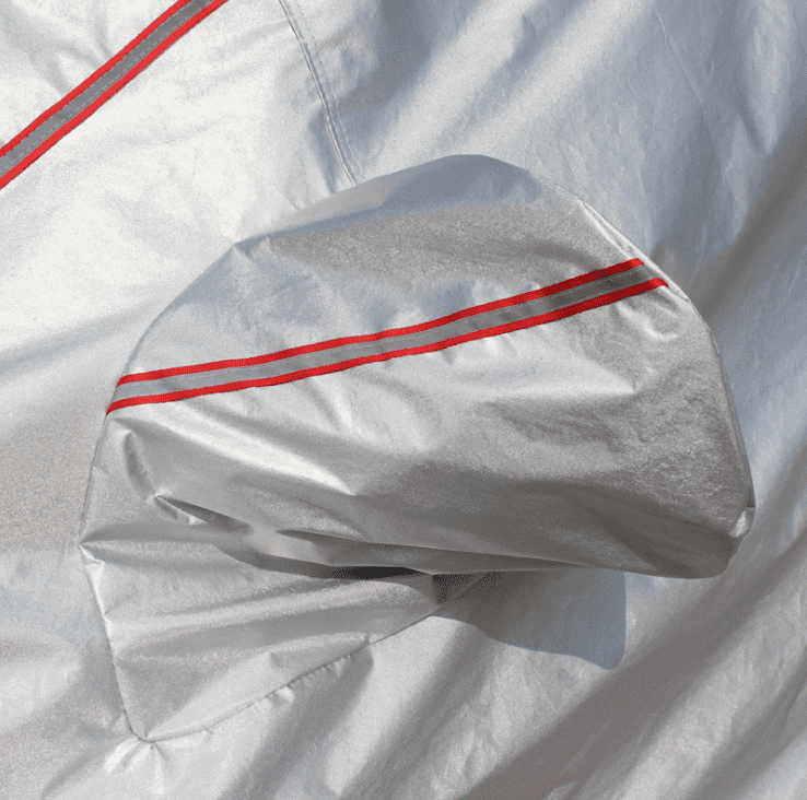 Cubierta de auto inflable con proteccion solar UV de alta calidad, Color de tela para exteriores gris con logotipo universal