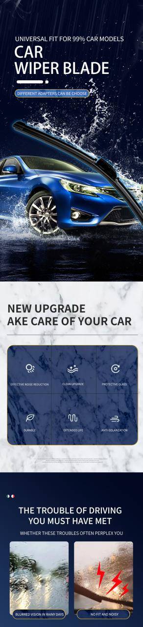 OEM Cepillo de limpiaparabrisas Auto Windscreen Car Wiper Blade suave  Wiper Universal suave limpiaparabrisas