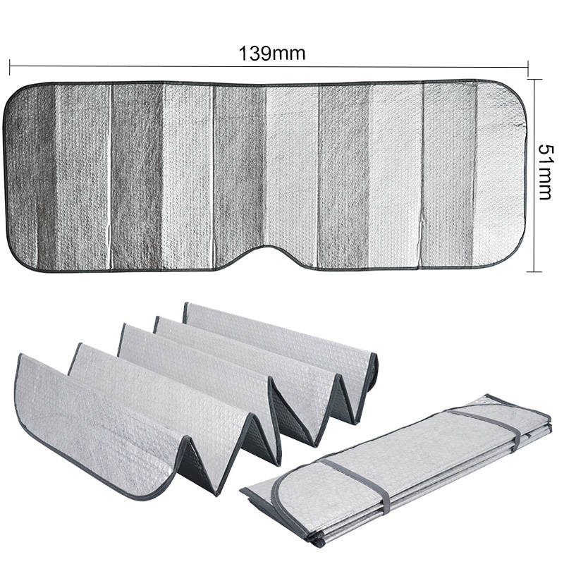 High Quality Car Windshield folded PE Bubble Car Sunshade Front Window customized universal car sunshade