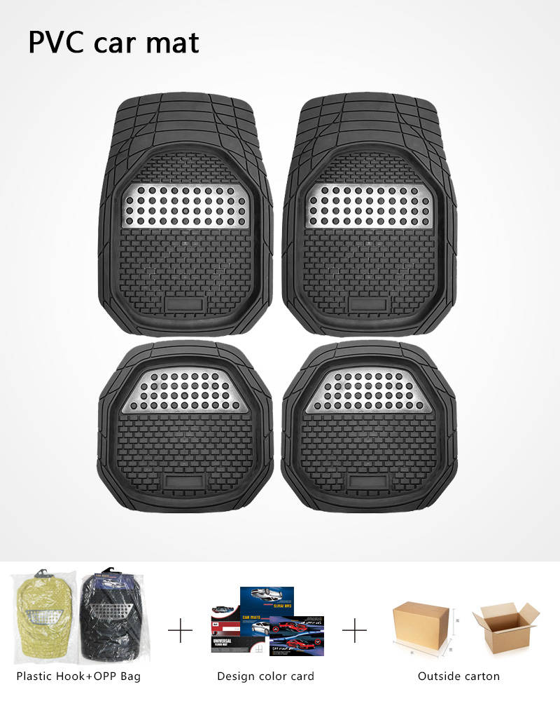 Full set auto floor mat durable aluminium universal car mat