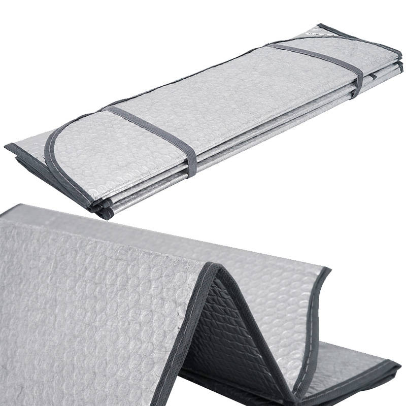 High Quality Car Windshield folded PE Bubble Car Sunshade Front Window customized universal car sunshade
