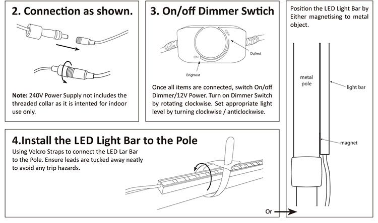 Monster4WD Outdoor 3bar Rigid LED Camping Light Kit