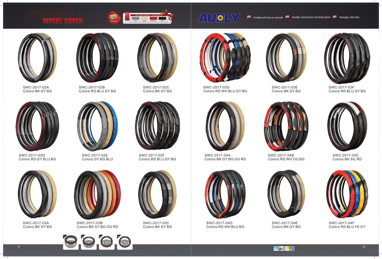 Best selling car accessories decoration leather steering wheel cover factory price