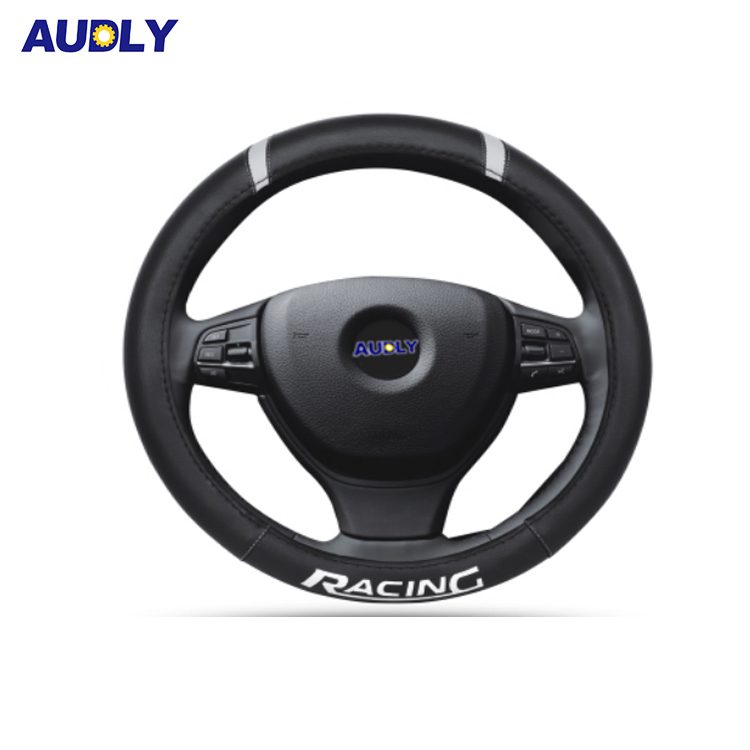 Durable Leather Comfort Designer Universal Car Steering Wheel Cover Leather