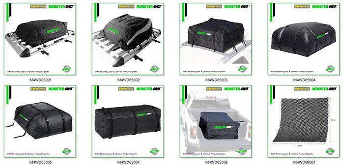 Monster4WD 11 Cuft 310L car Roof Top Bag cargo carrier Waterproof Rooftop vehicles tool box with polyester reinforce and UV coat