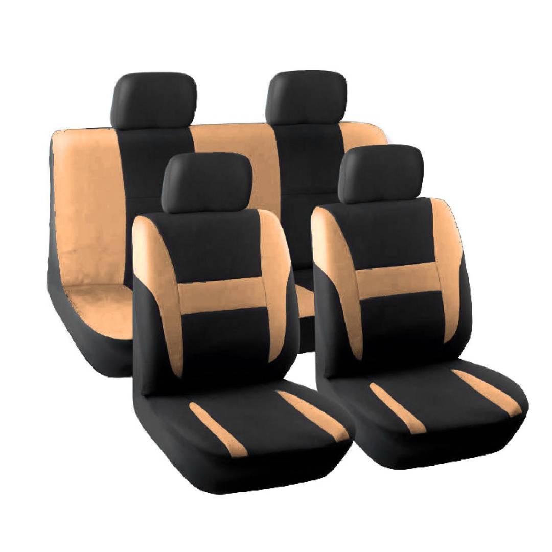 Polyester Car Seat Covers Red and Black Stitch Universal With 2mm Foam Car Seat Cover