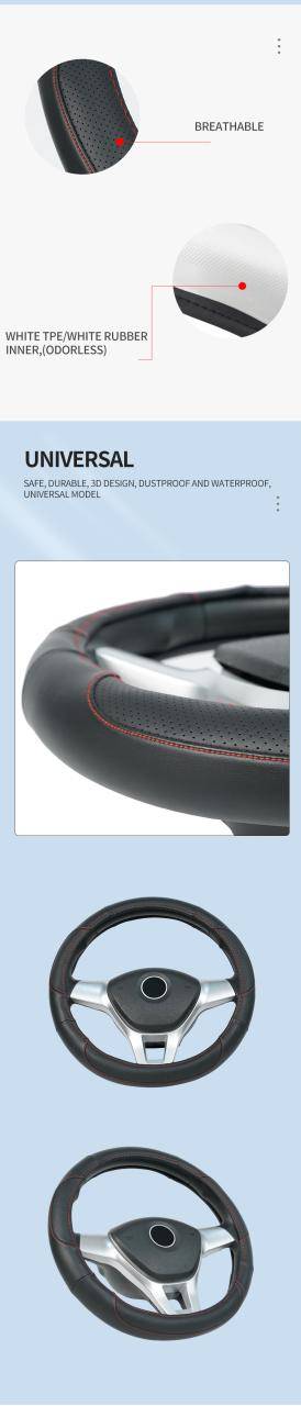 Universal car steering wheel cover leather needle 38cm  durable car steering wheel cover